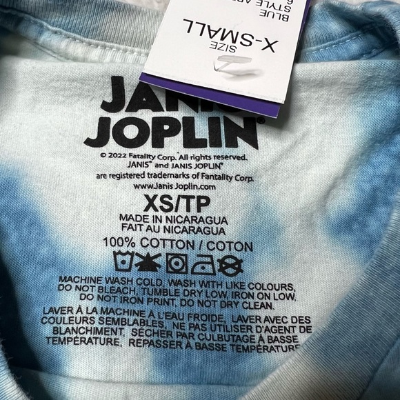 NWT Janis Joplin Tie Dye Concert Graphic Sleeveless T-Shirt Unisex XS - Picture 4 of 4